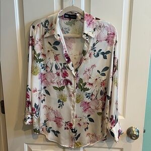 Zara Multicolor Floral Blouse